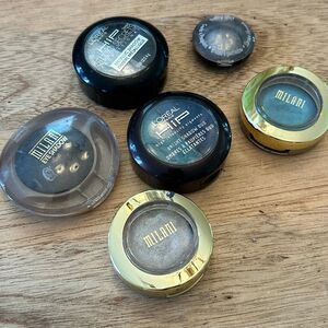 Lot of 6 eyeshadows L'Oreal MILANI Sally silver blue green